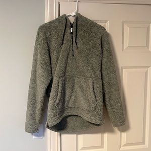 PINK green fuzzy hoodie